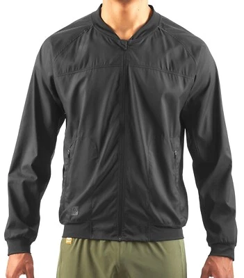Skins Mens Activewear Bomber Running Jacket, XXL, Black, New with Tags - Image 1 of 4
