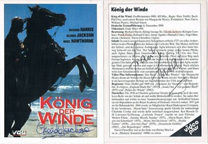 Glenda Jackson 1936- Frank Finlay 1926-2016 autograph signed movie card 4"x5.5"