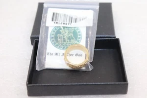 Gold Runes Spinner Ring Viking Norse Mythology Gift - Picture 1 of 19