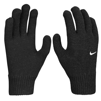 Guantes De Correr Nike Swoosh Knit 2.0 En Tejido Coldwear Negro - Imagen 1 de 3