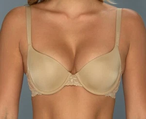 CALVIN KLEIN Seductive Comfort Customized Lift Underwire Nude Bra Womens Sz 38D - Picture 1 of 6