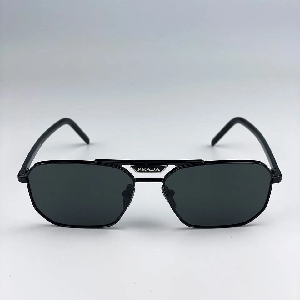 PRADA PR 58YS 1AB5S0 Black Grey Men's 57 mm Sunglasses