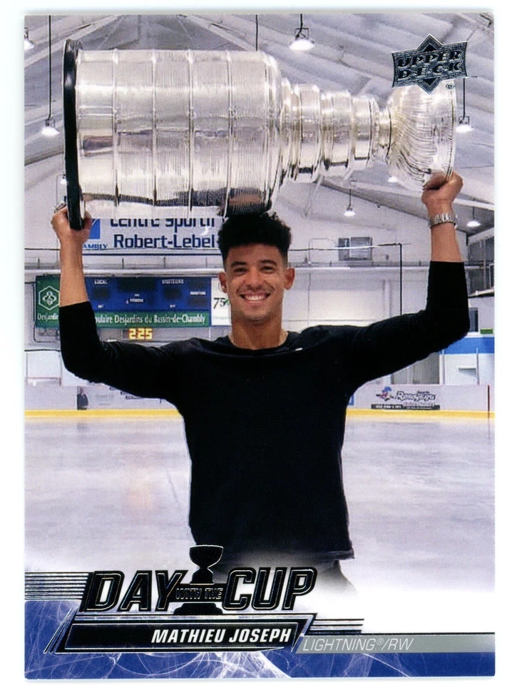 2022-23 Upper Deck Series 2 Mathieu Joseph Day With The Cup #DC6 - Image 1 of 2
