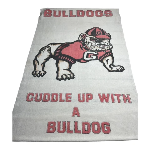 Vintage Georgia Bulldogs UGA Beach Towel Dawgs Athens Pool Summer Frat Sorority Cover