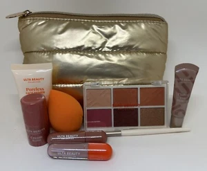 Ulta Beauty Collection 9 PC Makeup Gift Bag Travel Pouch Face Lip Cheek Set 2024 - Picture 1 of 6