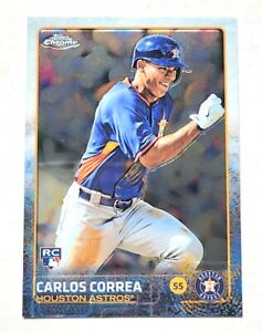 2015 Topps Chrome CARLOS CORREA #205 Rc PHOTO IMAGE VARIATION SP Rookie CLEAN