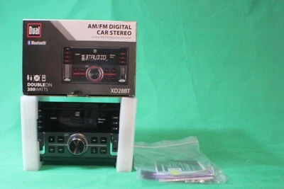 Dual Electronics XD28BT, Car Stereo Head Unit Double Din w Bluetooth 7 Character - Image 1 of 4