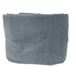 West Elm Cotton Velvet BLACKOUT Curtain "Stormy Blue"  48x108" Open Box - Picture 1 of 5