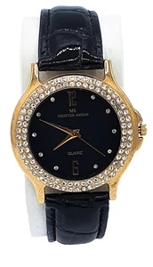 Damen Armbanduhr Frauen Analog Uhr Analog Quarz Watch Strasssteine Meister Anker - Bild 1 von 3