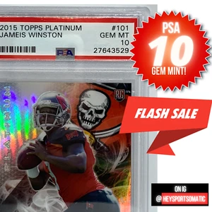 PSA 10 2015 Topps Platinum Refractor JAMEIS WINSTON RC Rookie Card GEM MINT - Picture 1 of 5