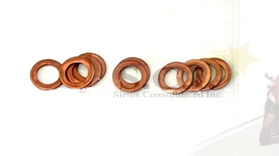 HONDA CB360 CB400T CB400F CB550 CB750 CB900 GL1000 FRONT FORK COPPER WASHER 8mm - Image 1 of 4
