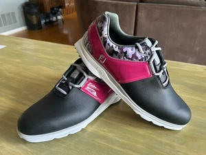 NEW RARE FootJoy My Joys Pro SL Sport Golf Shoes PINK PURPLE CAMO - Picture 1 of 7