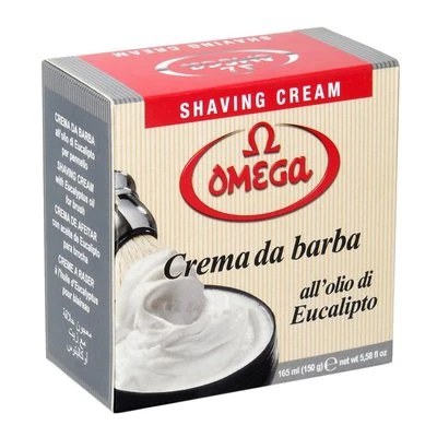 Crema de afeitar OMEGA eucalipto (mentol) en tazón (150 ml/5,58 oz) hidratante - nueva Foto 1 de 3