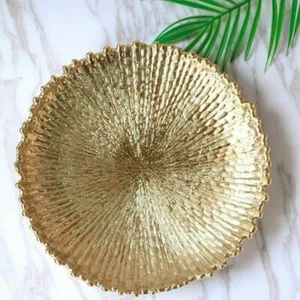 8 Zoll Rund Dekorativ Serviertablett Purzest Wohndeko Deko Schale Lebensmittelecht - Bild 1 von 1