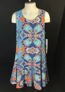 Blue Orange New Childrens Clothes Girls  7 12 14 16 Dress Sleeveless W/Purse 2PC - Picture 1 of 11