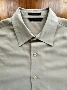 Axist Surf Soft Mens L Tan Button Up Short Sleeve Shirt Casual Beach Street EUC - Picture 1 of 4