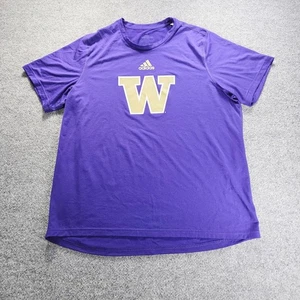 Washington Huskies Shirt Mens XL Purple Adidas Aeroready Performance NCAA - Picture 1 of 8