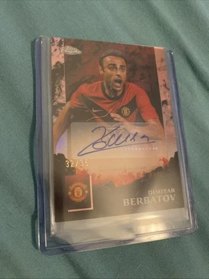 Dimitar Berbatov Topps Chrome Speak Of The Devil Autograph 32/35 - Image 1 of 2