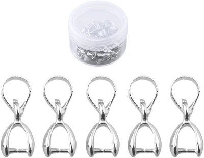 1 Box 20Pcs Real Gold Filled Pinch Clip Bail Clasp Pendant Connector for DIY Cra - Image 1 of 4