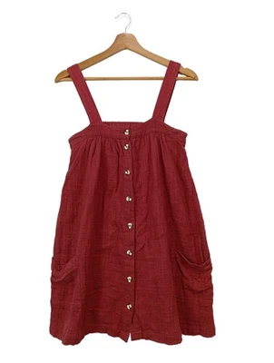 URBAN OUTFITTERS Vestido tipo overol Mujeres Vestido Talla EU 34 rojo - Imagen 1 de 4