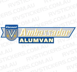 VISCOUNT AMBASSADOR ALUMVAN LARGE Caravan decal 530m, sticker, vintage, graphics - Picture 1 of 1