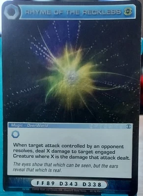 Chaotic Rhyme of the Reckless 79/100 SS 1st Edition Foil Rare Mugic - Image 1 of 2