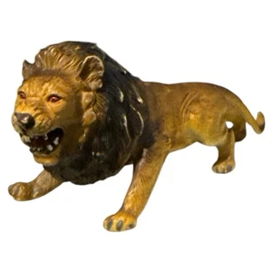 Figura de León Juguete 9" Goma Plástico Duro Zoo Animal Salvaje Parque Safari De Colección AAA - Imagen 1 de 6