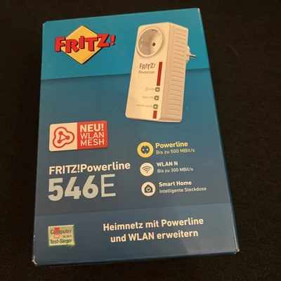 AVM FRITZ!Powerline 546E NEU OVP – Starke 500 MBit/s + WLAN 300 MBit/s - Bild 1 von 3