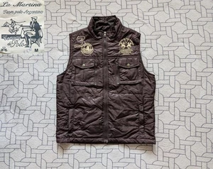 ● RARO POLO LA MARTINA ARGENTINA MARRÓN CHALECO ACOLCHADO CHAQUETA TALLA HOMBRE ADULTO M ● - Imagen 1 de 18