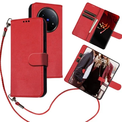 For VIVO Crossbody Wallet Genuine Leather Case with Stand Luxury - Image 1 of 4