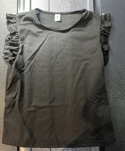 Camicia blusa top casual senza maniche nera SHEIN taglia 12 anni bambina nuova senza etichette - Foto 1 di 3