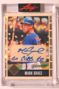 2025 Leaf Season In The Sun Mark Grace Auto "Go Cubs Go" /15 #P-MG1 Personalised - Picture 1 of 2