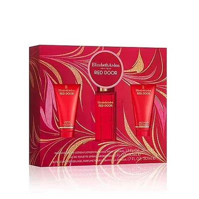 Red Door Elizabeth Arden Gift Set Eau Toilette Perfume Spray Lotion Bath Gel - Image 1 of 2