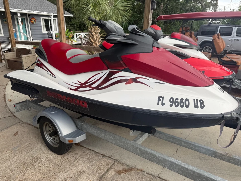 2008 Sea Doo Package-2 skis and dual galvanized trailer - Image 1 of 4