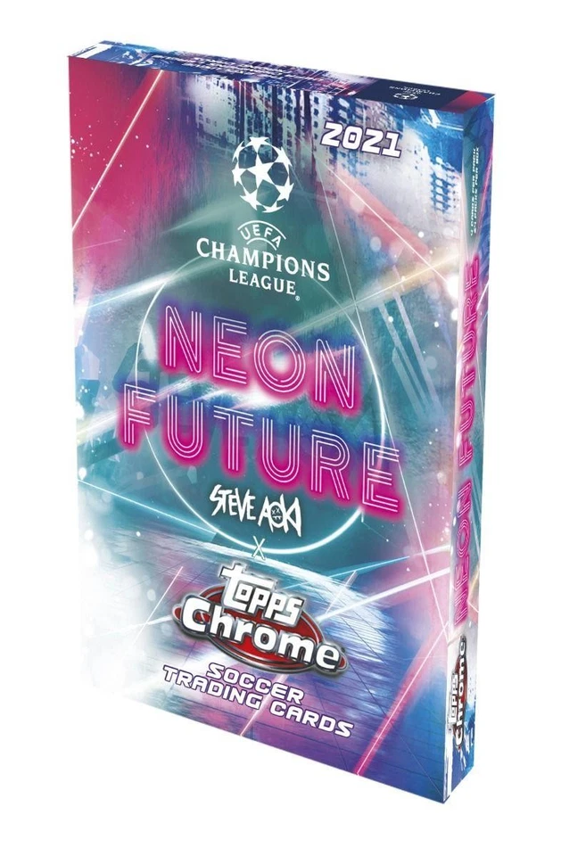2020/21 Topps UEFA Champions League Chrome Neon Future Soccer Hobby Box