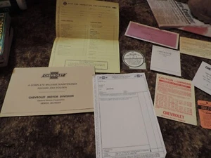 Vintage Chevy COmplete Mileage Maitenance Record & Folder w/Papers - Picture 1 of 11
