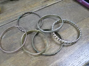 LOTE DE 6 Pulseras Plata Oro Color - Bisutería - Imagen 1 de 7