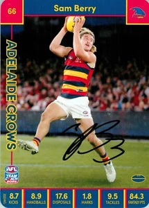 Signed 2023 Adelaide Crows AFL TeamCoach Card - Sam Berry - Picture 1 of 3