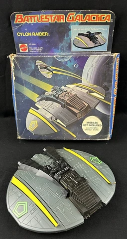 RARE Varriant - Battlestar Galactica CYLON RAIDER w/ Original Box 1978 Mattel Cover