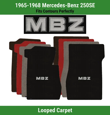 Alfombrillas delanteras Lloyd Classic Loop para Mercedes-Benz 250SE 65-68 con apliques MBZ Foto 1 de 4