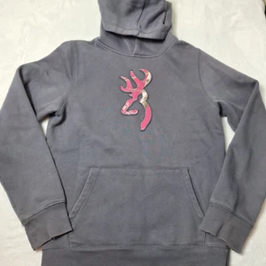 BROWNING Mossy Oak Hoodie Sweatshirt Womens Sz XL Gray Camouflage Outdoor Hunt - Picture 1 of 8