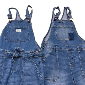 LOT 2 OSHKOSH B'GOSH Big Girls Denim Blue Overalls Size 12/12A - Picture 1 of 12