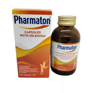 Cápsulas Pharmaton con Ginseng y Selenio Rendimiento Energético Años 100 - Imagen 1 de 6