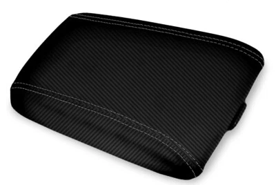 Fits 2004-2006 Pontiac GTO Carbon Fiber Console Lid Armrest Cover Gray Stitch Foto 1 de 4