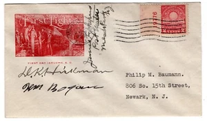 #654 Edison 1929 First Day Cover - Albert Gorham ex Planty w/ Autographs - Picture 1 of 2