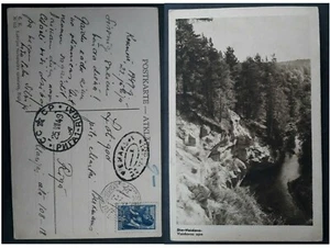 RARE 1949 Soviet Union (Latvia) Postcard "Vaidava River" ties 30K stamp Koknese - Picture 1 of 3