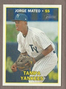 JORGE MATEO 2016 Topps Heritage Minors #97 Tampa Yankees Padres Orioles Pre-RC - Picture 1 of 1