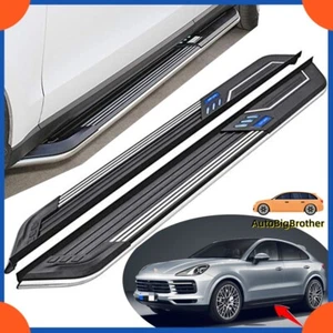 Running Boards Side Steps Nerf Bar Fits for Porsche Cayenne 2018+ 2021 2022 2023 - Picture 1 of 7