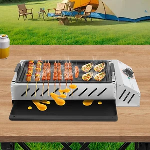 BBQ Grill Electric Barbecue Grill Electric Griller Griddle Table top Indoor BBQ - Picture 1 of 20