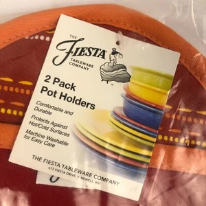 Neu Fiesta Fiestaware Küchenhandschuh Topflappen Neu mit Etikett Erwachsene rot orange Southwest - Bild 1 von 4